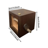 Maxbell Photo Album Flipbook Photobook Rustic Hand Crank for Travel Events Valentine Walnut