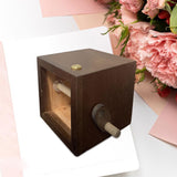 Maxbell Photo Album Flipbook Photobook Rustic Hand Crank for Travel Events Valentine Walnut