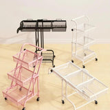 Maxbell 3 Tier Rolling Utility Cart Mobile Trolley for Laundry Room Farmhouse Office Black