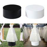 Maxbell Cylinder Pedestal Stands Display Plinth Pillar Acrylic for Doll Jewelry Home Black