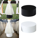 Maxbell Cylinder Pedestal Stands Display Plinth Pillar Acrylic for Doll Jewelry Home Black