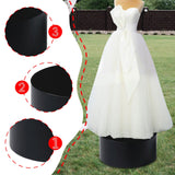 Maxbell Cylinder Pedestal Stands Display Plinth Pillar Acrylic for Doll Jewelry Home Black