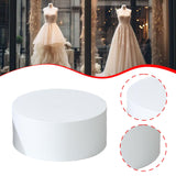 Maxbell Cylinder Pedestal Stands Display Plinth Pillar Acrylic for Doll Jewelry Home White
