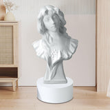 Maxbell Cylinder Pedestal Stands Display Plinth Pillar Acrylic for Doll Jewelry Home White