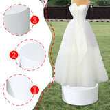 Maxbell Cylinder Pedestal Stands Display Plinth Pillar Acrylic for Doll Jewelry Home White