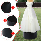 Maxbell Round Mannequin Display Pedestal Stand for Clothing Store Dressing Room Home Black