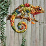 Maxbell Metal Lizard Wall Decor Decorative Hanging Decor for Patio Balcony Courtyard 30cm