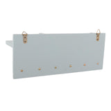 Maxbell Wooden Key Holder Wall Mounted with 6 Hooks Storage for Coat Keychain Office Grey