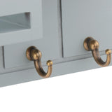 Maxbell Wooden Key Holder Wall Mounted with 6 Hooks Storage for Coat Keychain Office Grey