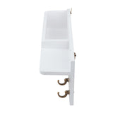 Maxbell Wooden Key Holder Wall Mounted with 6 Hooks Storage for Coat Keychain Office White