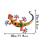 Maxbell Gecko Wall Decor Farmhouse Fence Office Lawn Outside Corridor Gecko Wall Art red