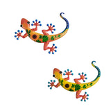Maxbell Gecko Wall Decor Farmhouse Fence Office Lawn Outside Corridor Gecko Wall Art red