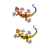 Maxbell Gecko Wall Decor Farmhouse Fence Office Lawn Outside Corridor Gecko Wall Art red