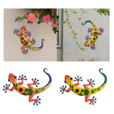 Maxbell Gecko Wall Decor Farmhouse Fence Office Lawn Outside Corridor Gecko Wall Art red