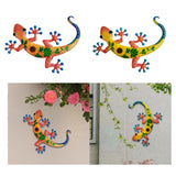 Maxbell Gecko Wall Decor Farmhouse Fence Office Lawn Outside Corridor Gecko Wall Art red