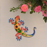 Maxbell Gecko Wall Decor Farmhouse Fence Office Lawn Outside Corridor Gecko Wall Art red
