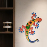 Maxbell Gecko Wall Decor Farmhouse Fence Office Lawn Outside Corridor Gecko Wall Art red