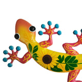 Maxbell Gecko Wall Decor Farmhouse Fence Office Lawn Outside Corridor Gecko Wall Art yellow