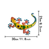 Maxbell Gecko Wall Decor Farmhouse Fence Office Lawn Outside Corridor Gecko Wall Art yellow