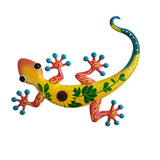 Maxbell Gecko Wall Decor Farmhouse Fence Office Lawn Outside Corridor Gecko Wall Art yellow