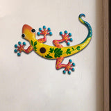 Maxbell Gecko Wall Decor Farmhouse Fence Office Lawn Outside Corridor Gecko Wall Art yellow