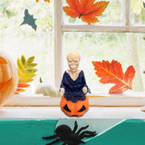 Maxbell Skeleton Figurine Halloween Decoration Desktop Ornament for Indoor Home Desk Dark Blue