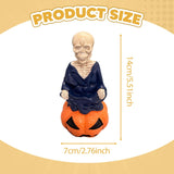 Maxbell Skeleton Figurine Halloween Decoration Desktop Ornament for Indoor Home Desk Dark Blue