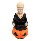 Maxbell Skeleton Figurine Halloween Decoration Desktop Ornament for Indoor Home Desk Black