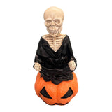 Maxbell Skeleton Figurine Halloween Decoration Desktop Ornament for Indoor Home Desk Black