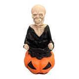Maxbell Skeleton Figurine Halloween Decoration Desktop Ornament for Indoor Home Desk Black