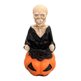 Maxbell Skeleton Figurine Halloween Decoration Desktop Ornament for Indoor Home Desk Black