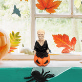Maxbell Skeleton Figurine Halloween Decoration Desktop Ornament for Indoor Home Desk Black