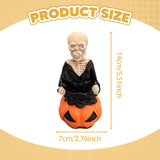 Maxbell Skeleton Figurine Halloween Decoration Desktop Ornament for Indoor Home Desk Black