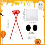 Maxbell Lighted Halloween Candy Bowl Park Yard Prop Evil with LED Lights Decoration