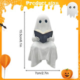Maxbell Halloween Ghost Statue Reading Book Holiday Photo Prop Sitting Evil Figurine