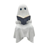 Maxbell Halloween Ghost Statue Reading Book Holiday Photo Prop Sitting Evil Figurine