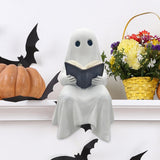 Maxbell Halloween Ghost Statue Reading Book Holiday Photo Prop Sitting Evil Figurine