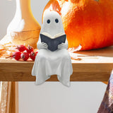 Maxbell Halloween Ghost Statue Reading Book Holiday Photo Prop Sitting Evil Figurine