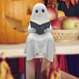 Maxbell Halloween Ghost Statue Reading Book Holiday Photo Prop Sitting Evil Figurine