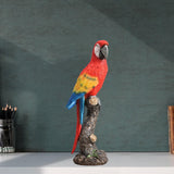 Maxbell Bird Animal Figurine Sculpture Cabinet Pond Bedroom Home Resin Parrot Statue