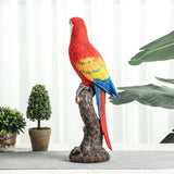 Maxbell Bird Animal Figurine Sculpture Cabinet Pond Bedroom Home Resin Parrot Statue