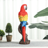 Maxbell Bird Animal Figurine Sculpture Cabinet Pond Bedroom Home Resin Parrot Statue
