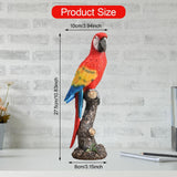 Maxbell Bird Animal Figurine Sculpture Cabinet Pond Bedroom Home Resin Parrot Statue