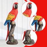 Maxbell Bird Animal Figurine Sculpture Cabinet Pond Bedroom Home Resin Parrot Statue