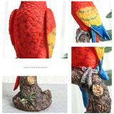 Maxbell Bird Animal Figurine Sculpture Cabinet Pond Bedroom Home Resin Parrot Statue