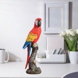 Maxbell Bird Animal Figurine Sculpture Cabinet Pond Bedroom Home Resin Parrot Statue