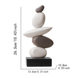 Maxbell Artificial Sandstone Statue Craft Ornament for Apartment Farmhouse Festivals Gray White