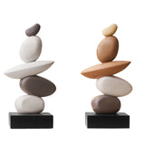 Maxbell Artificial Sandstone Statue Craft Ornament for Apartment Farmhouse Festivals Gray White