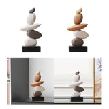 Maxbell Artificial Sandstone Statue Craft Ornament for Apartment Farmhouse Festivals Gray White