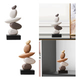 Maxbell Artificial Sandstone Statue Craft Ornament for Apartment Farmhouse Festivals Gray White